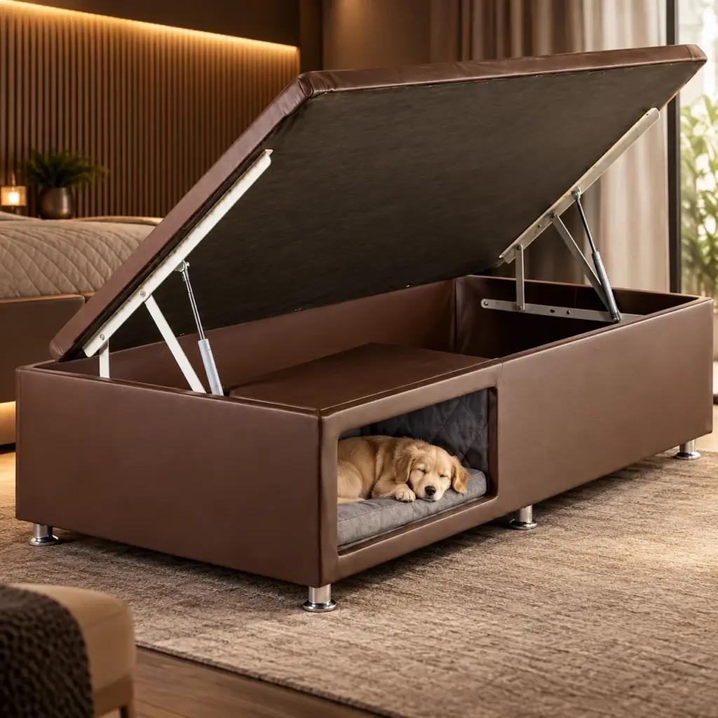 Cama Box Baú com Nicho Pet