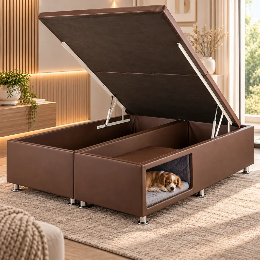 Cama Box Baú com Nicho Pet